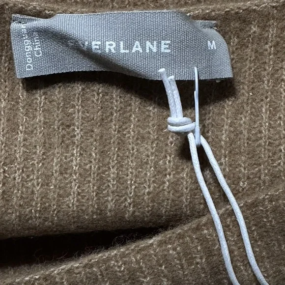 Everlane Camel Yak And Wool Blend The Cozy Stretch Knit Cropped Tank Size M NWT - Picture 4 of 6